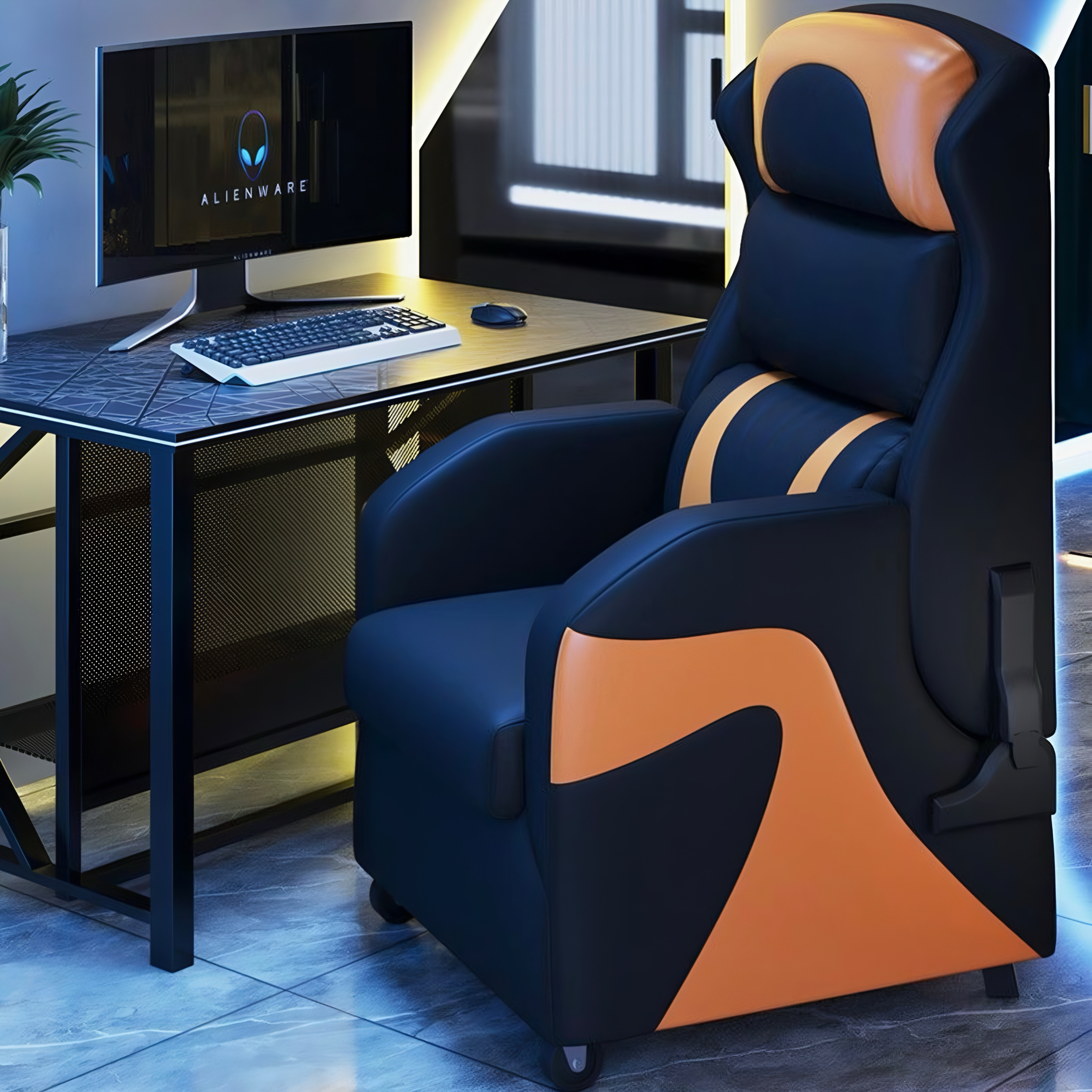Esports Gaming Hotel - #Modern Single-person Reclining Gaming Sofa Adjustable