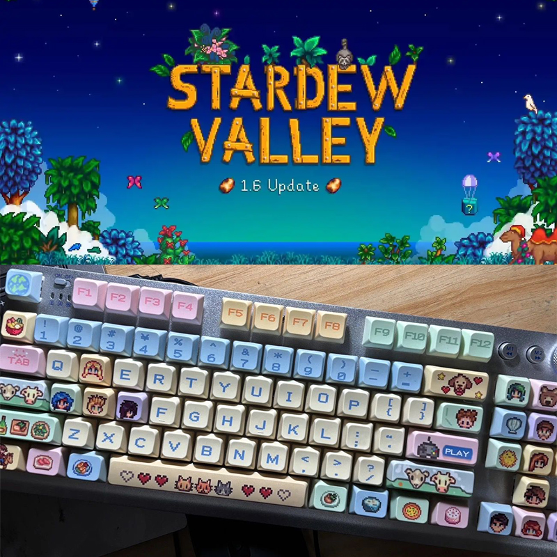 Stardew Valley 78 Keycaps Pixe - Keyboard Tenkeyless ulasan dan harga