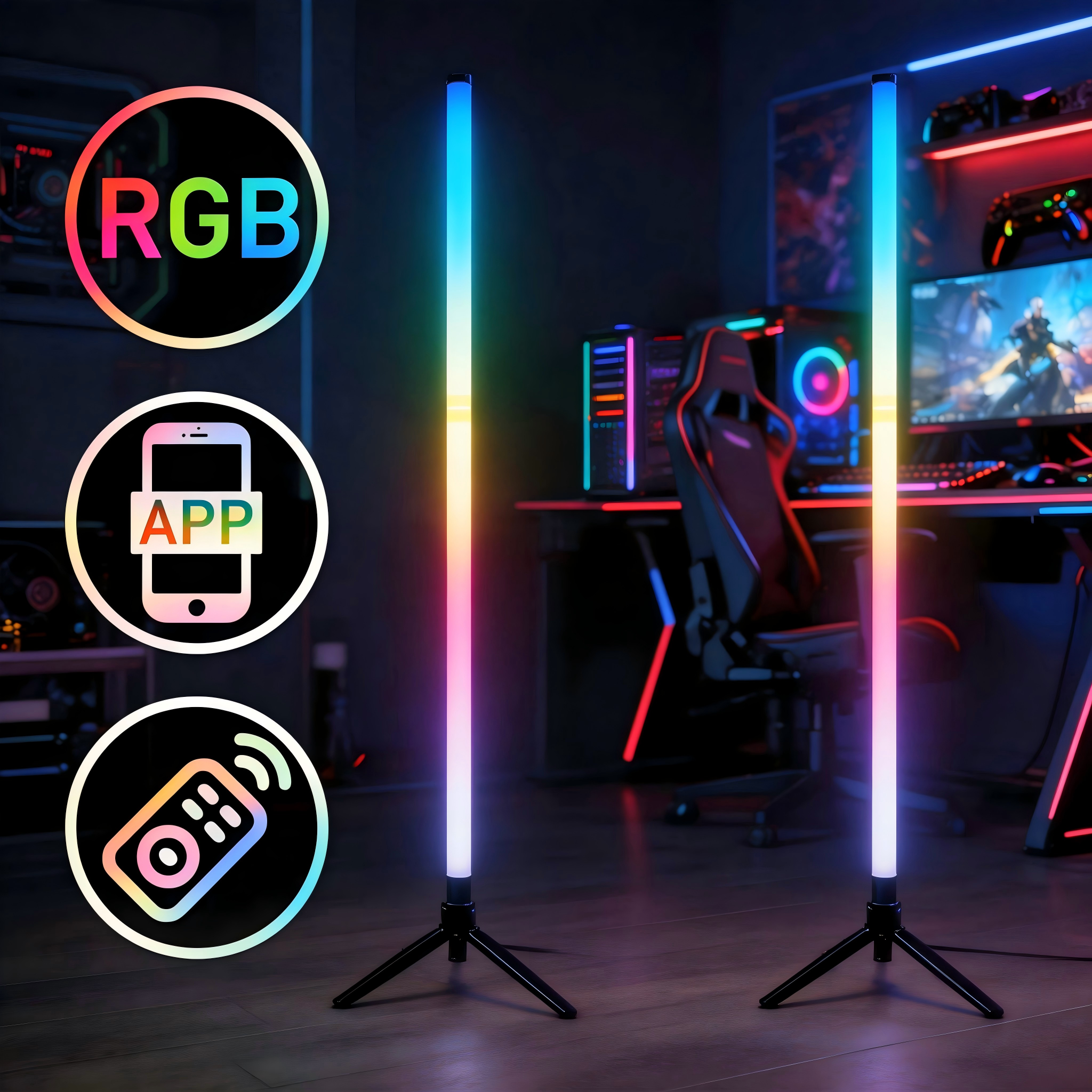 RGB LED Gaming Atmosphere Ligh - Esports Gaming Remote ulasan dan harga