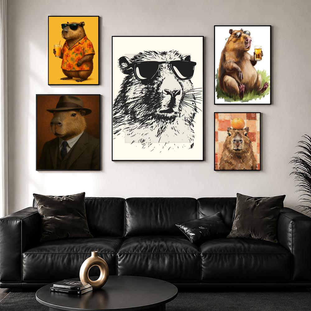 Sunglasses Capybara Print Wall - Esports Gaming Wallpaper ulasan dan harga