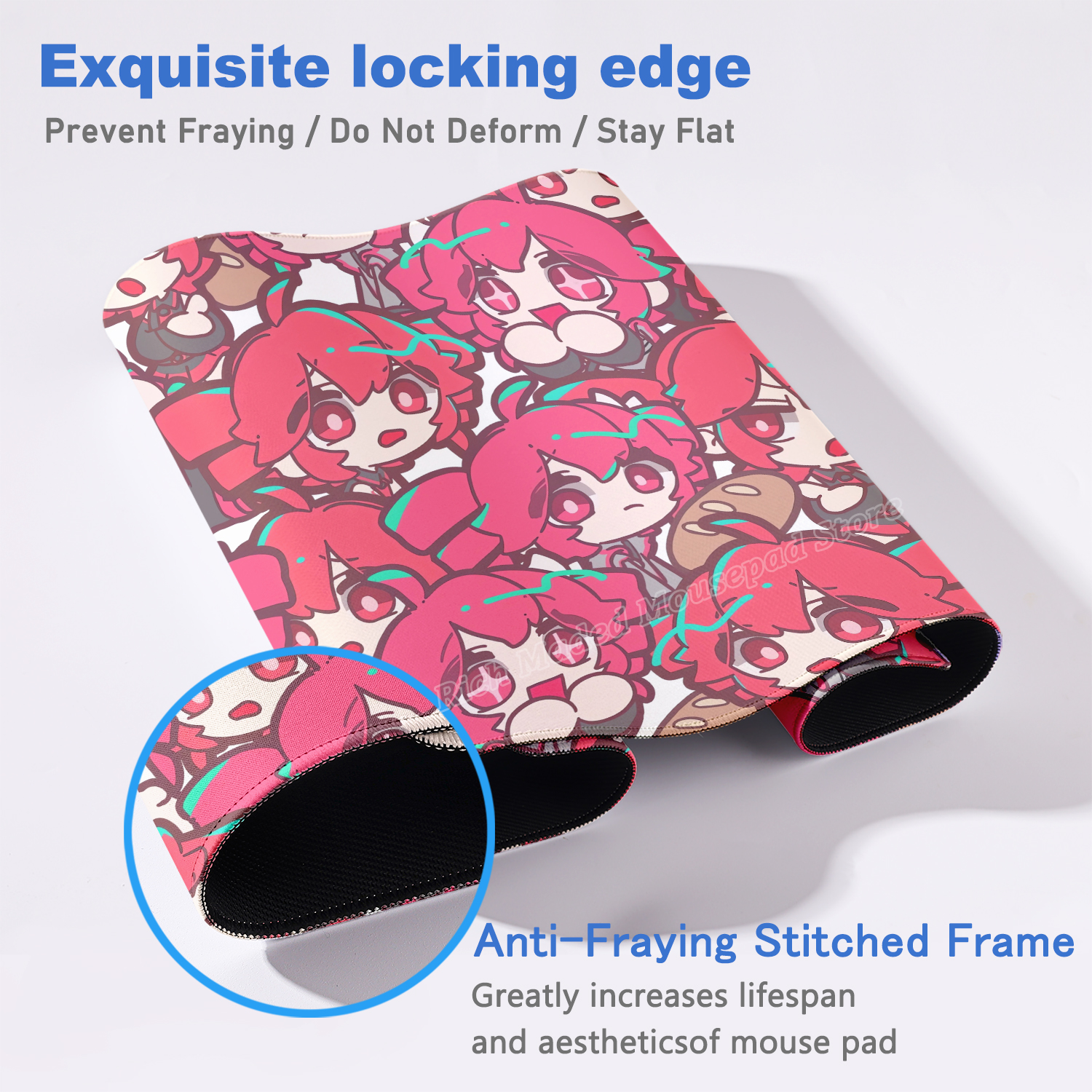 Kawaii Anime Girl Gaming Mouse - Esports Gaming Mouse Pad ulasan dan harga