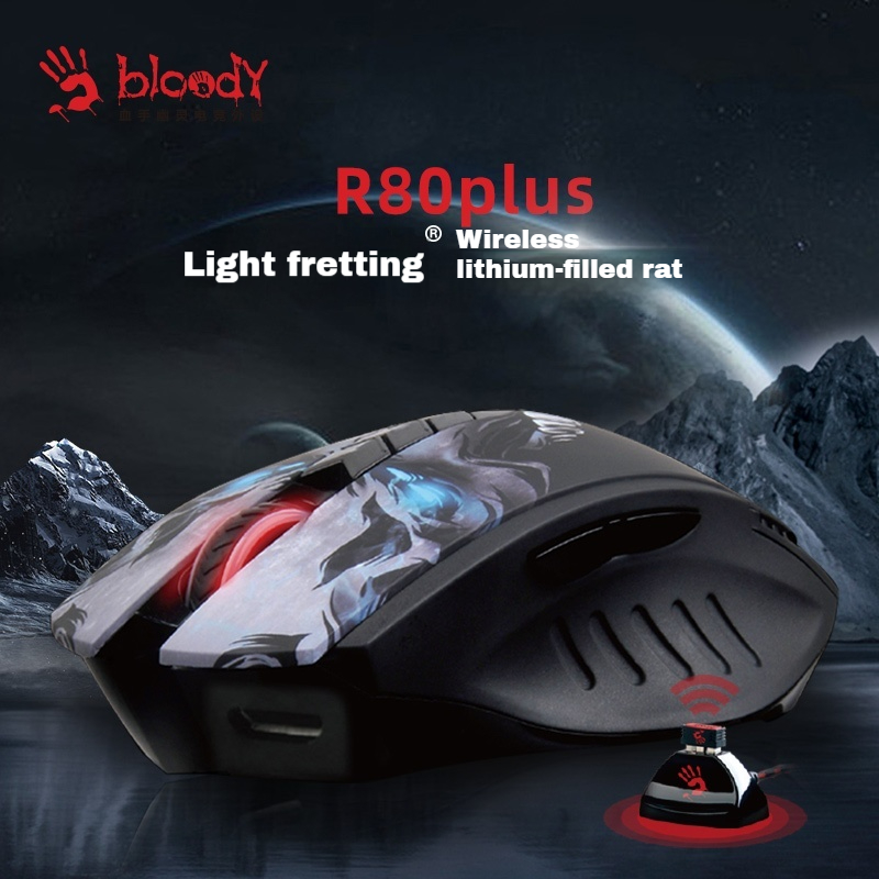 Bloody R80 Plus Wireless Mouse - Esports Gaming Business ulasan dan harga