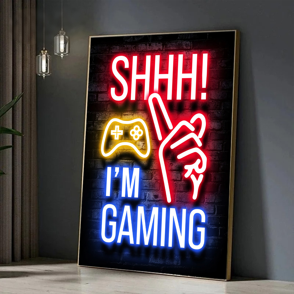 Neon Cyberpunk Poster Suitable - Esports Gaming Wallpaper ulasan dan harga