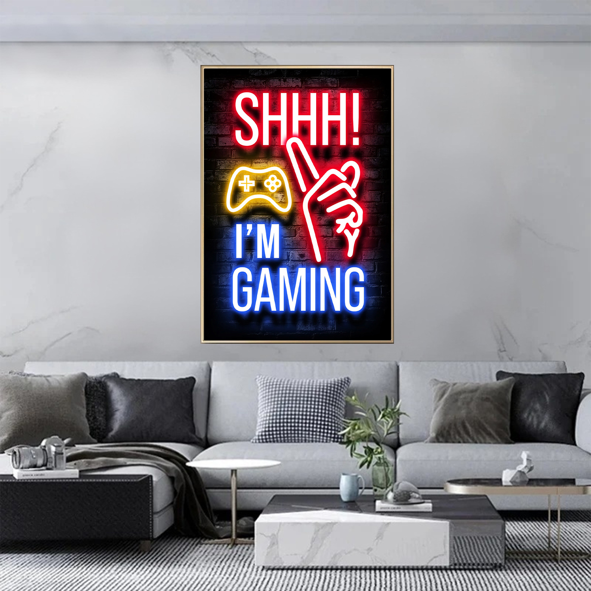 Neon Cyberpunk Poster Suitable - Esports Gaming Wallpaper ulasan dan harga