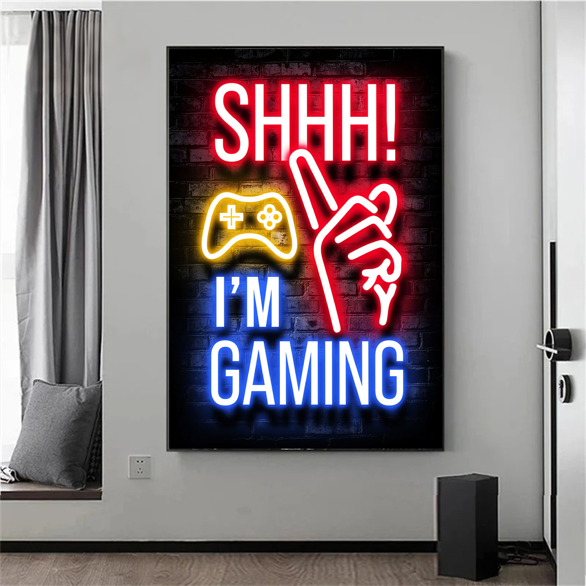Neon Cyberpunk Poster Suitable - Esports Gaming Wallpaper ulasan dan harga
