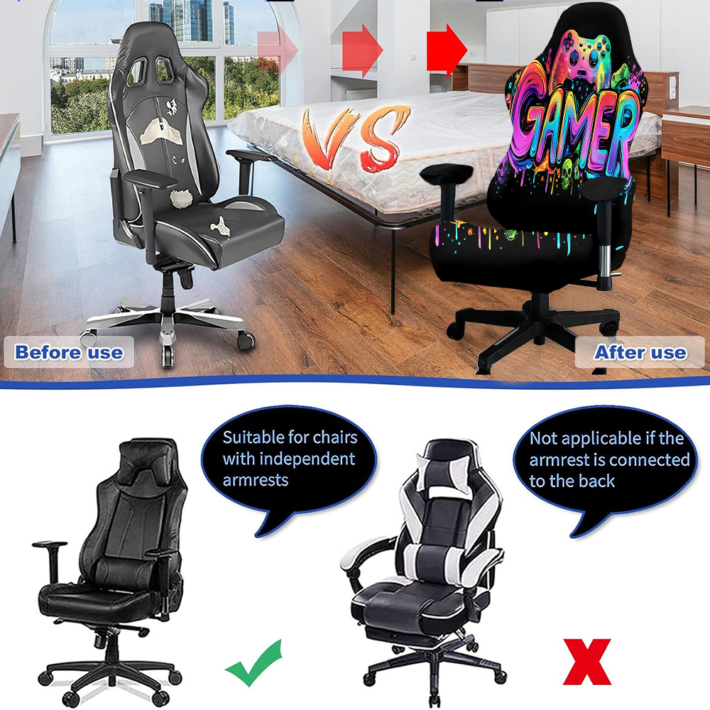 1 Set Glowing Gaming Chair Cov - Esports Gaming Hotel ulasan dan harga