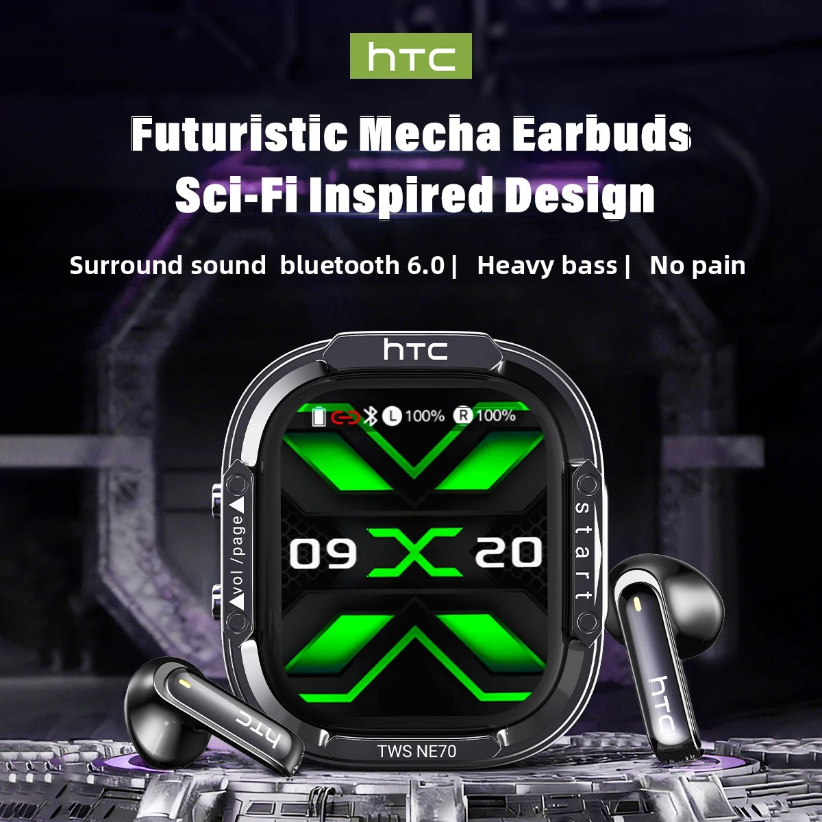 HTC NE70 Bluetooth V6.0 Headph - Esports Wireless Gaming Headset ulasan dan harga