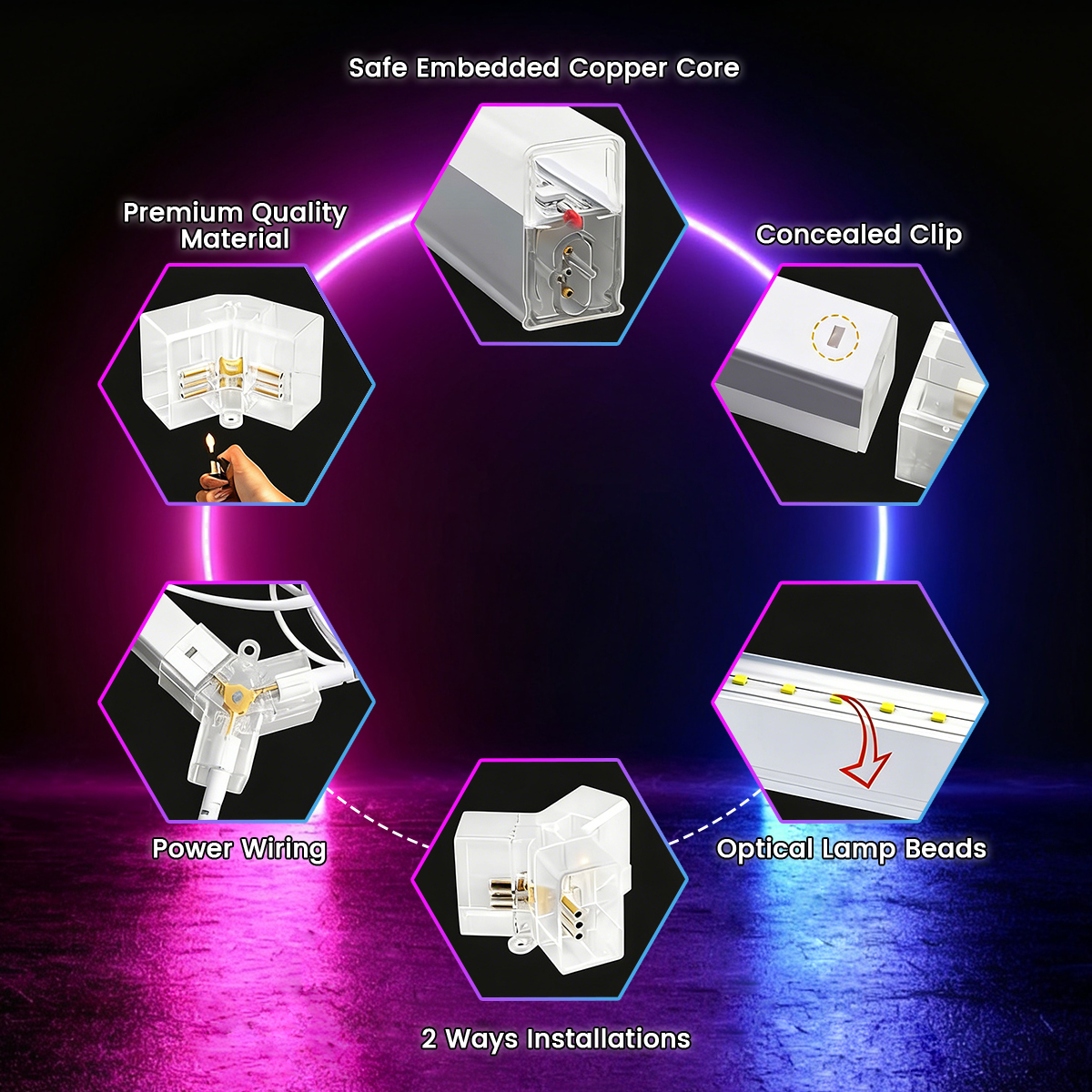 Smart RGB Honeycomb Hexagonal  - Esports Gaming Remote ulasan dan harga