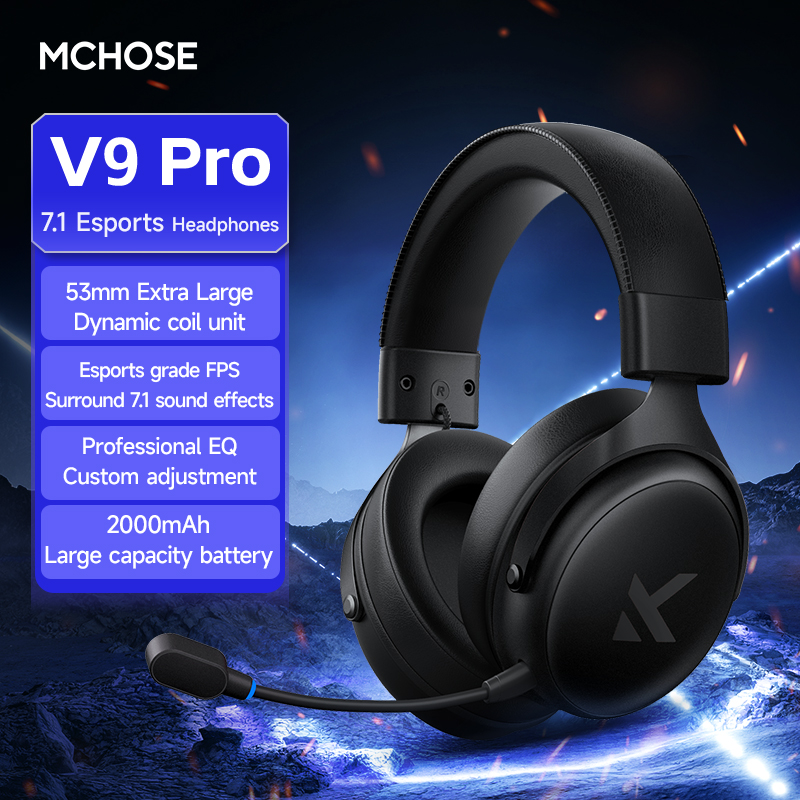 MCHOSE V9 Pro Headset with Mic - Esports Wireless Gaming Headset ulasan dan harga