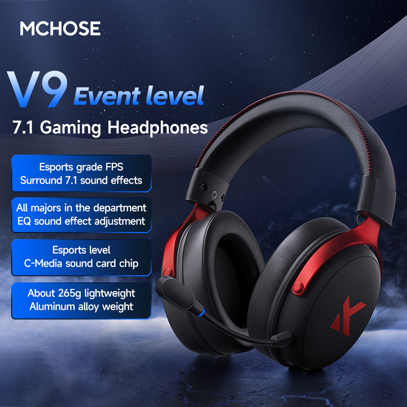 MCHOSE V9 Pro Headset with Mic - Esports Wireless Gaming Headset ulasan dan harga
